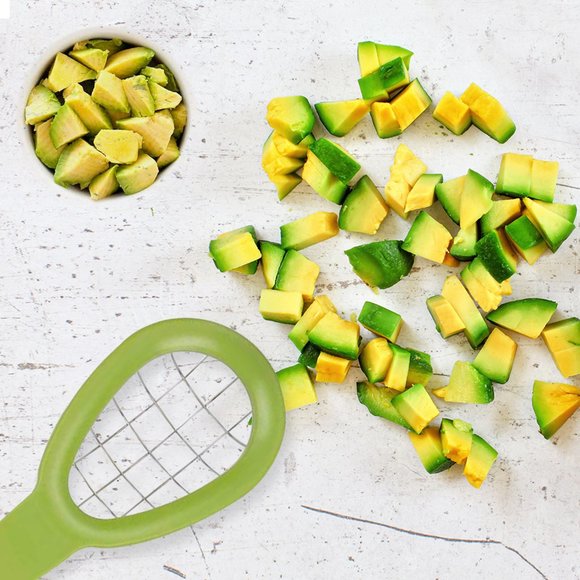 2-Pack: Easy Stainless Steel Avocado Slicer And Perfect Cubing Tool - Picture 3 of 5